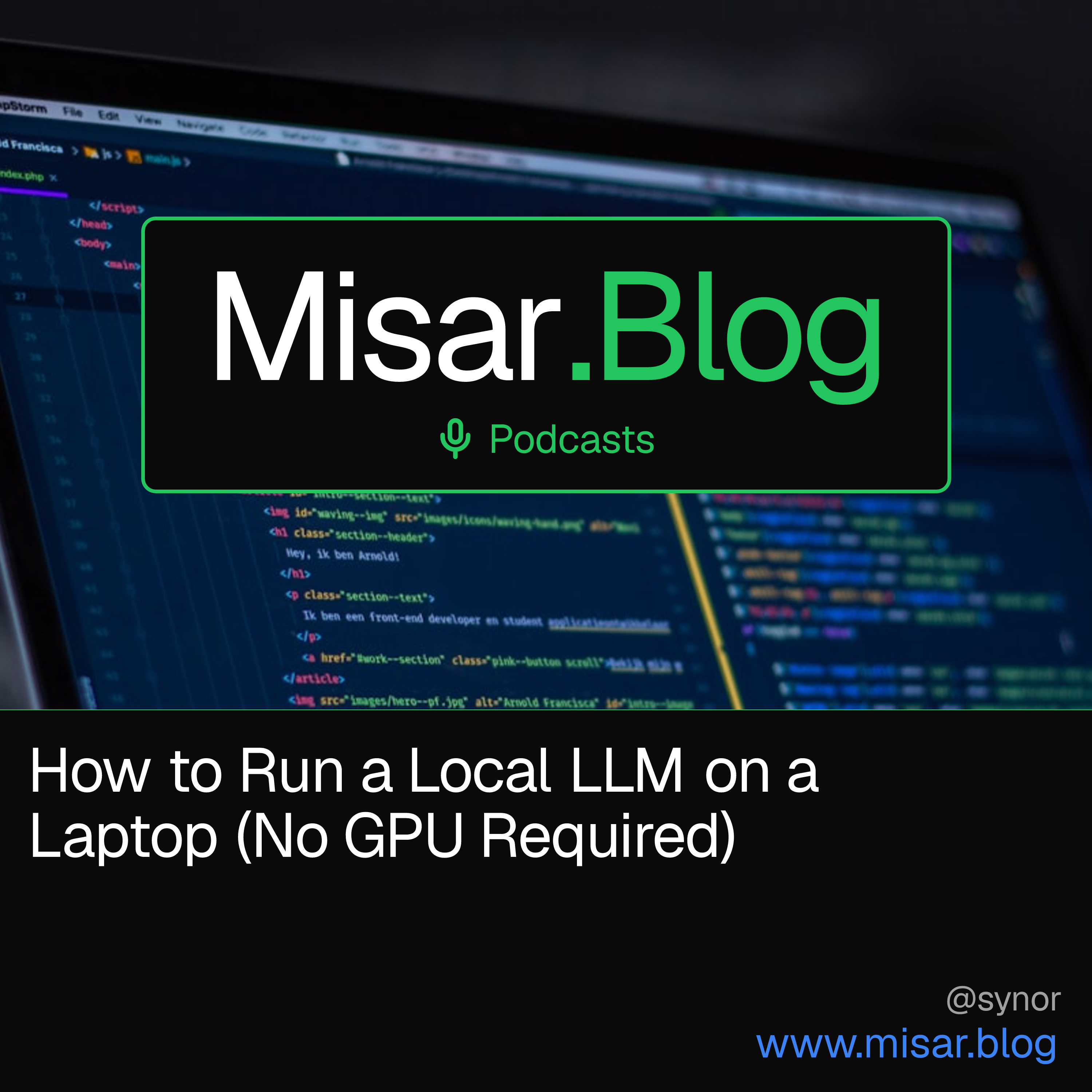 How to Run a Local LLM on a Laptop (No GPU Required) episode artwork